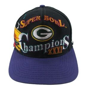 Vintage Green Bay Packers Logo Athletic Super Bowl XXXI Champions Snapback Hat